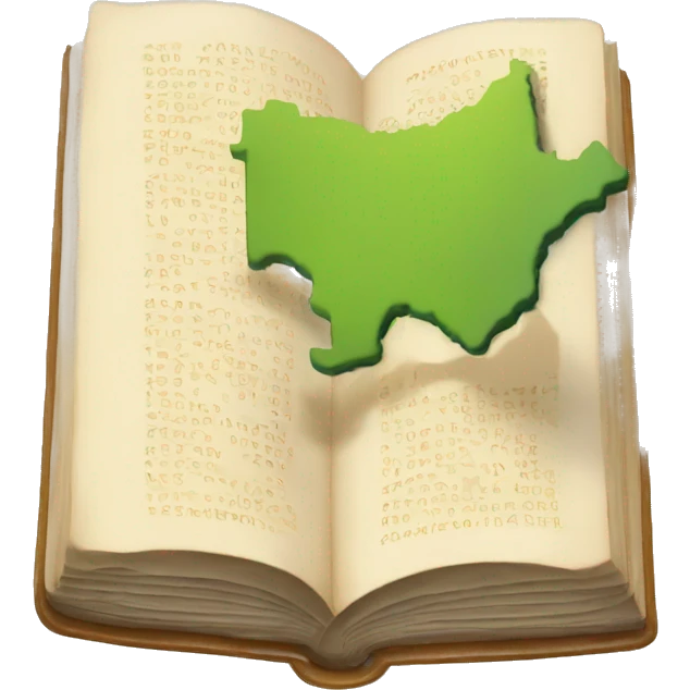 map pin in an open book emoji