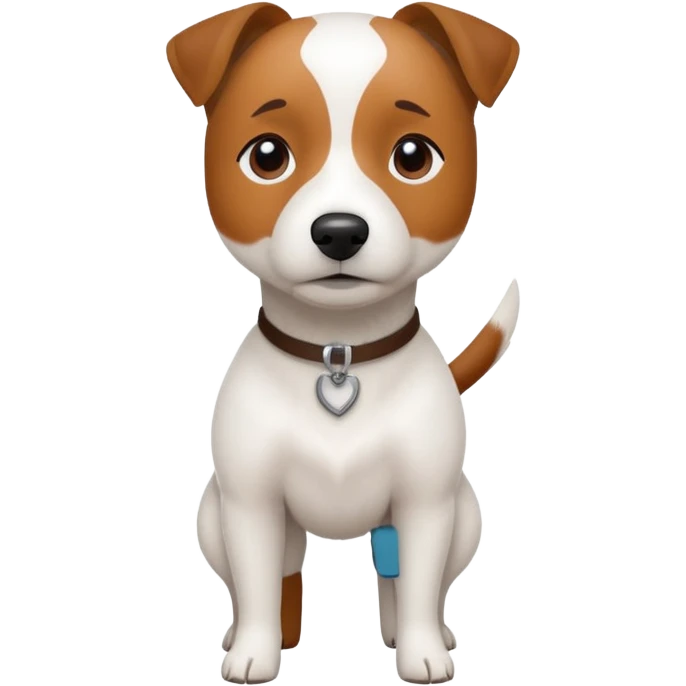 a white jack russell cross emoji