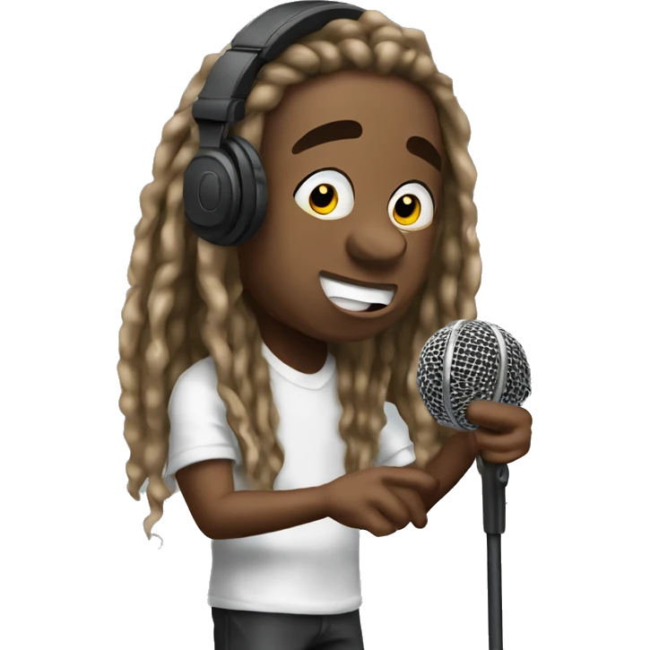 lil wayne singing in microphone in studio emoji