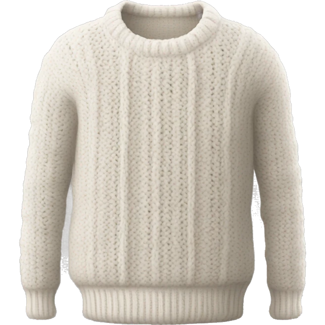 White knit sweater emoji