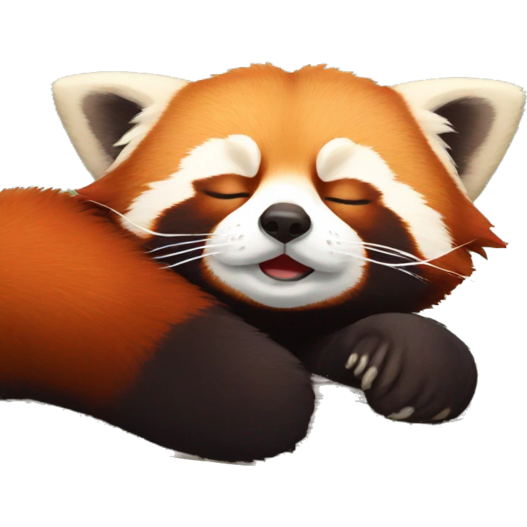 red panda sleeping emoji