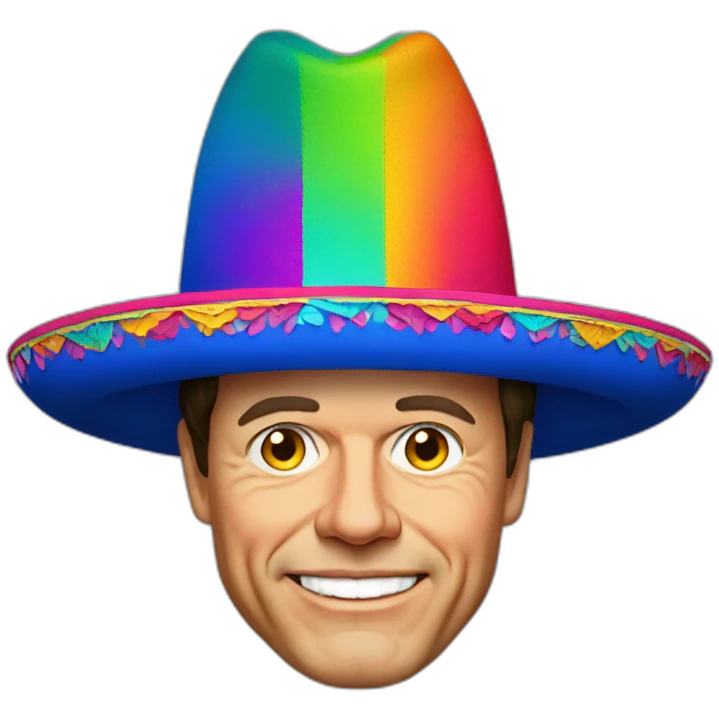 Mark Rutte with a colourful sombrero emoji