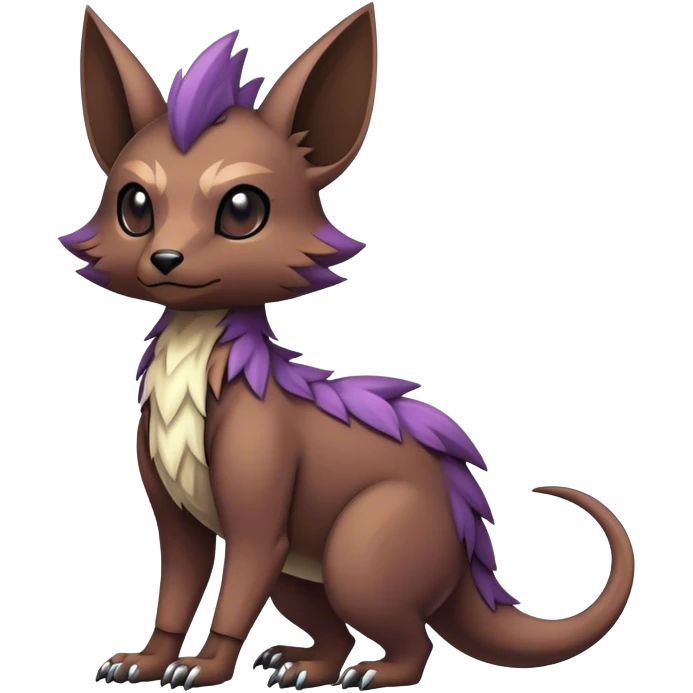 cool colorful dark pastel edgy fantasy animal hybrid Fakemon full body emoji