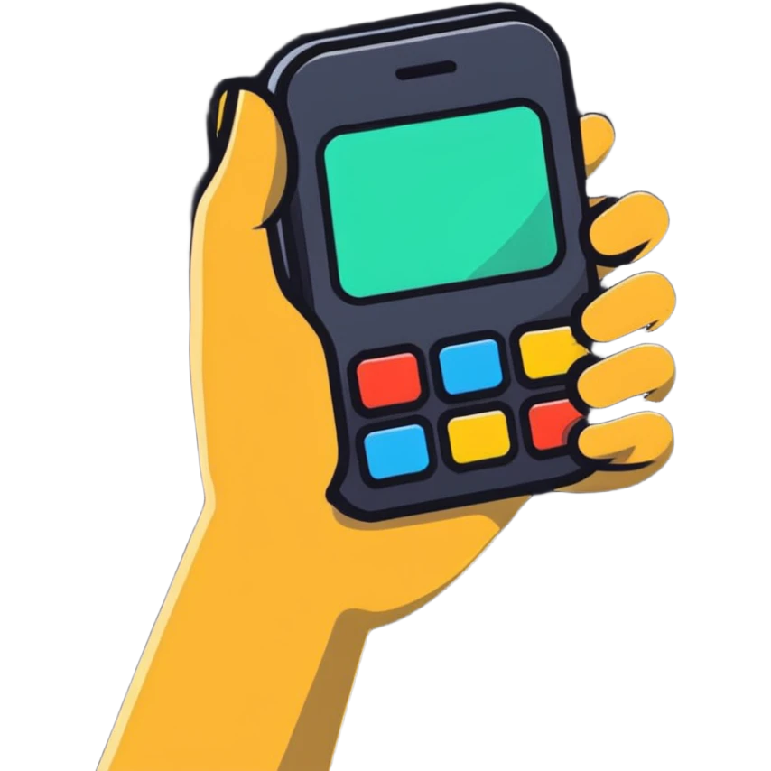 Colorful tapping hand clicker icon for Roblox emoji