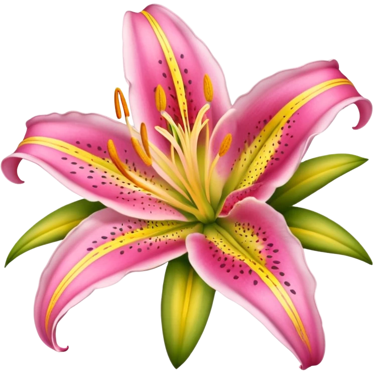 Pink and Yellow Stargazer Lily emoji