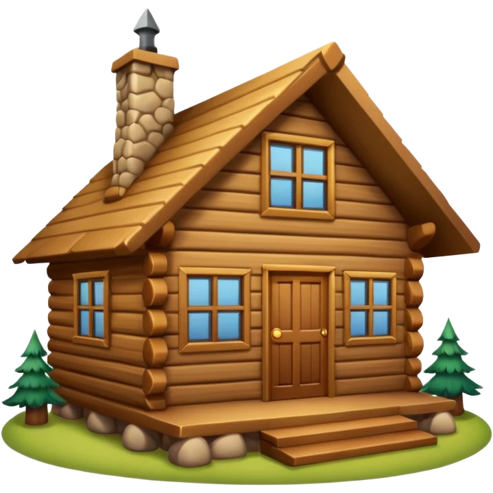 wood cabin emoji