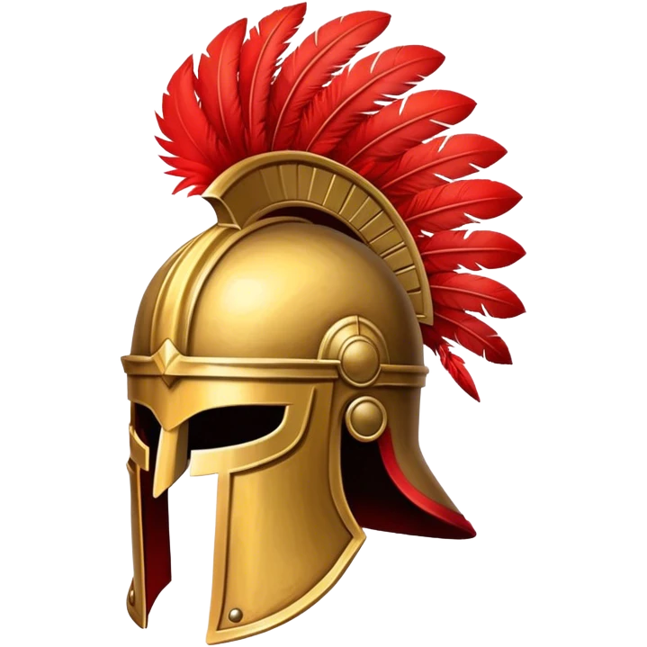 PRAEFECTUS roman helmet with red plumage  emoji
