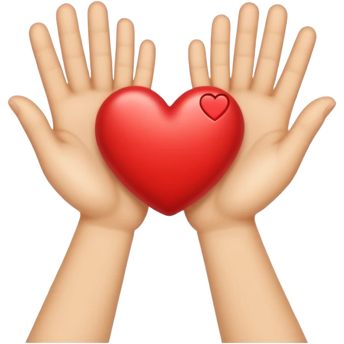 Heart hands emoji