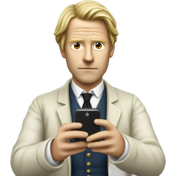 Johan Thorbecke making a photo with a smartphone emoji
