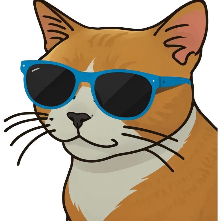 Cat with sunglasses emoji