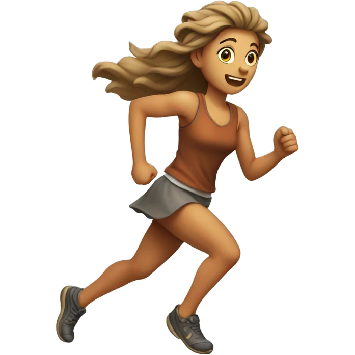 Freya running  emoji