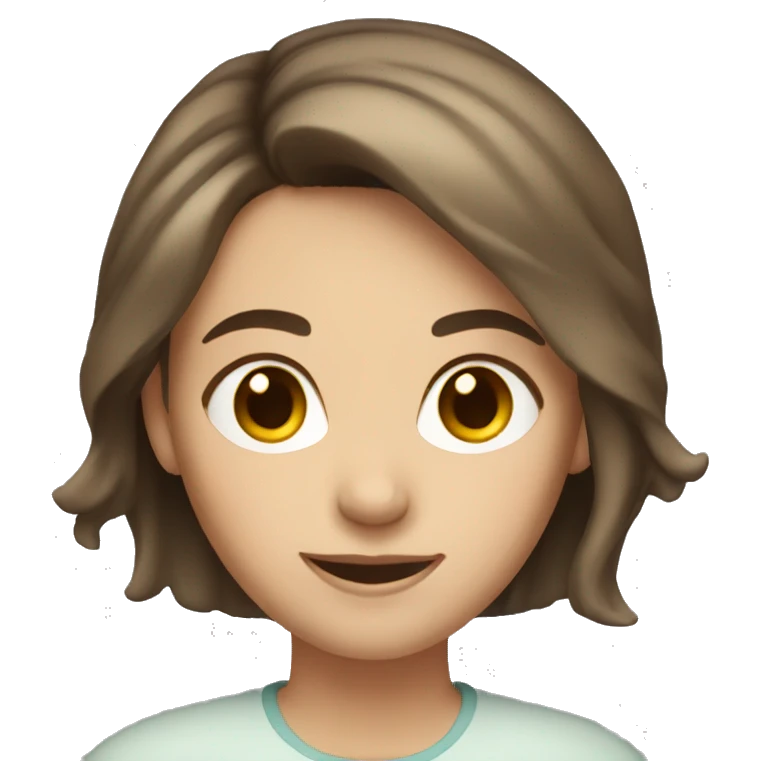 White woman with short brown hair and dark eyes. She's smiling emoji