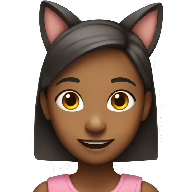 smiling girl with animal ears emoji