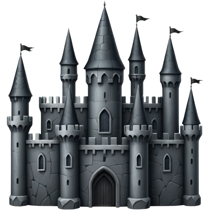 Gothic black castle emoji