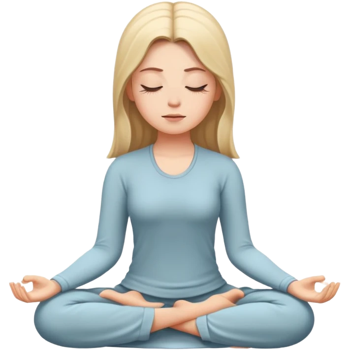 White girl  meditating emoji