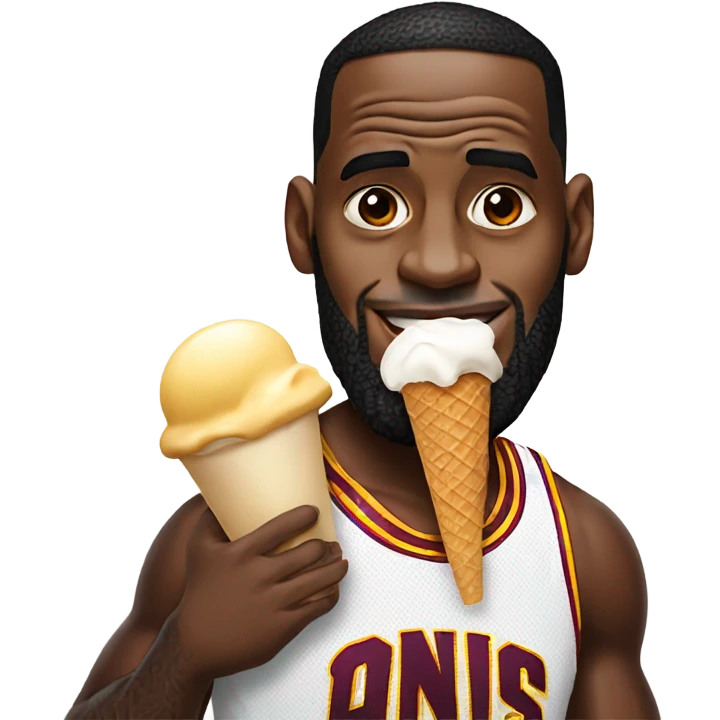Lebron james eating ice cream emoji