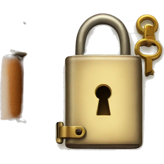 vintage diary with lock and key emoji