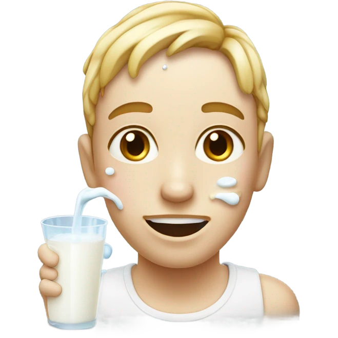 Milk on face emoji
