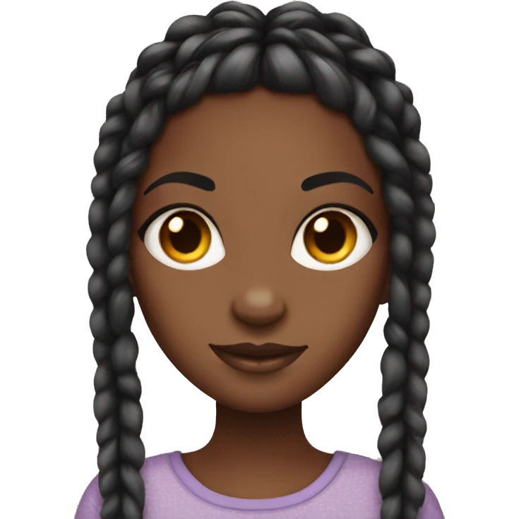 black girl with box braids emoji
