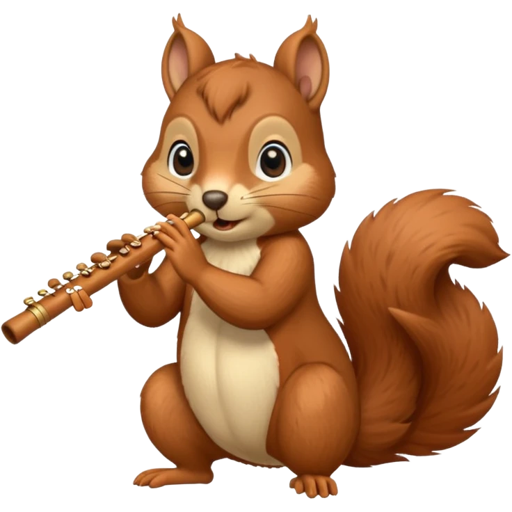 squirrel playing flute emoji