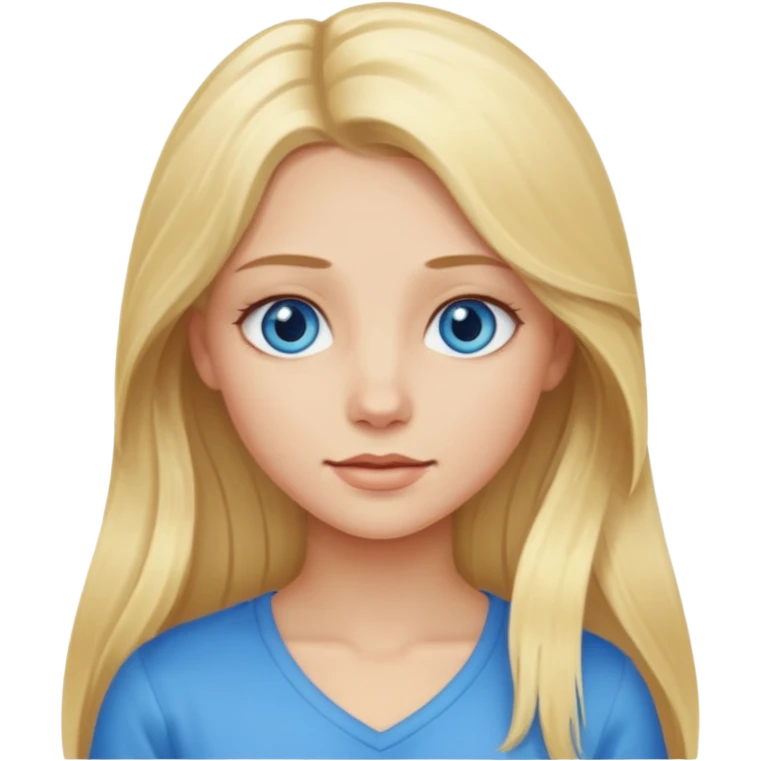 Long hair blonde girl  emoji