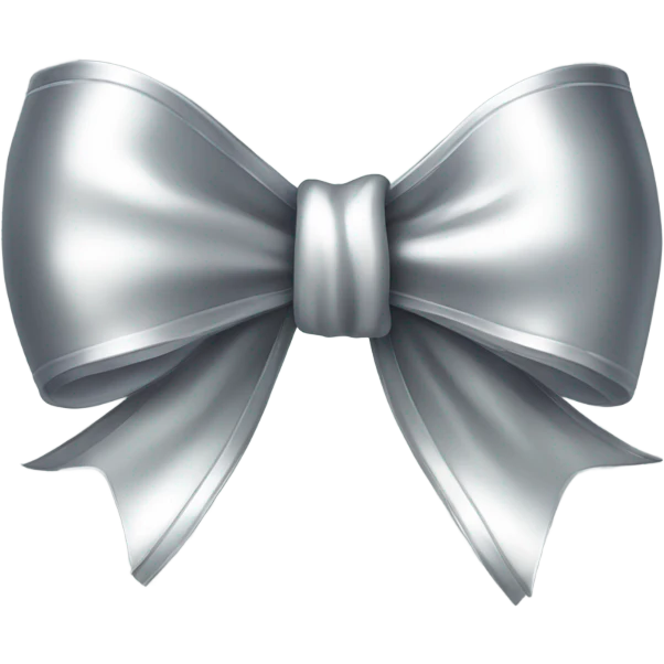 Silver color bow emoji