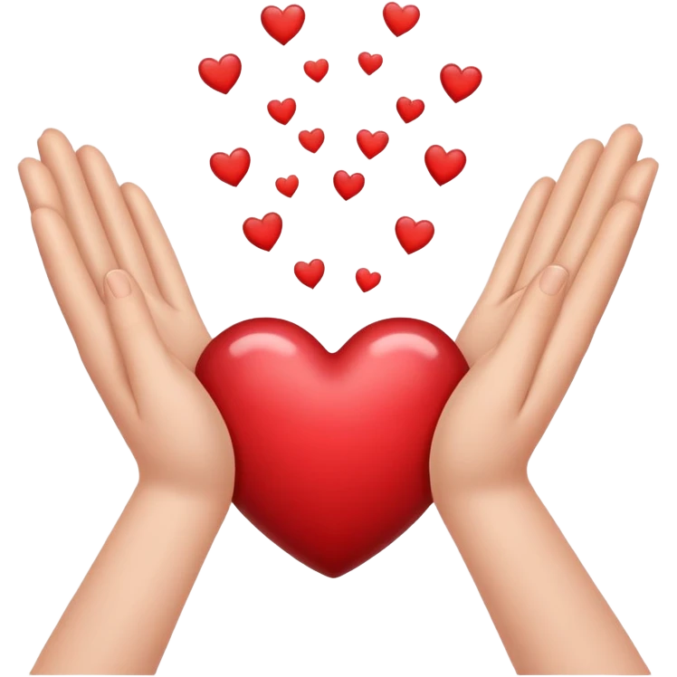 Heart hands emoji