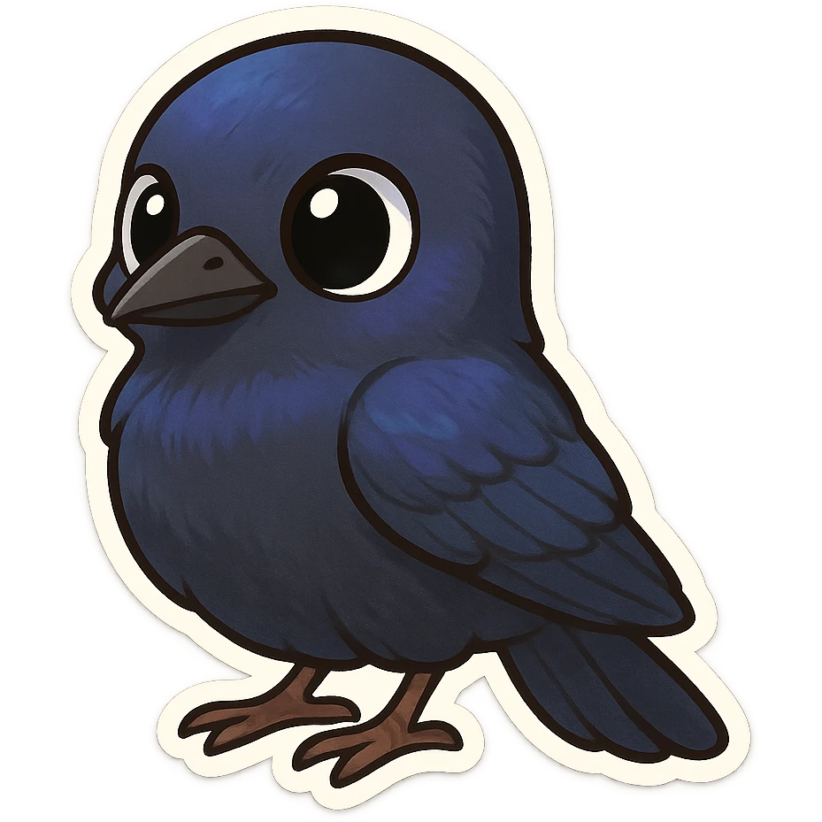 grackle black bird emoji