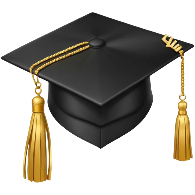 Graduation cap tossed in air emoji
