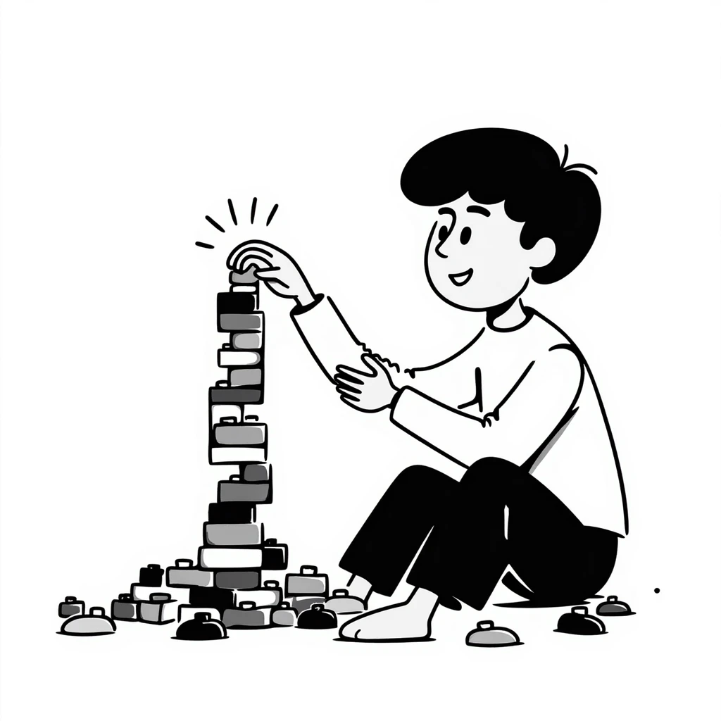 A boy named Ivan who loves to build with LEGO emoji