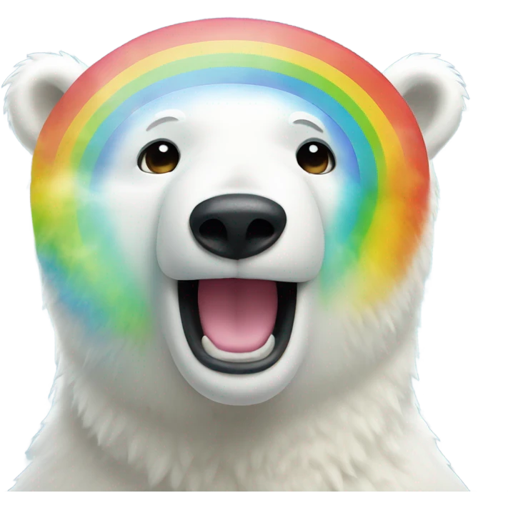 Rainbow polar bear  emoji