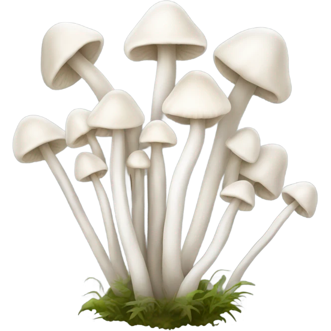 Bundle of white mushroom with long&thin stem emoji