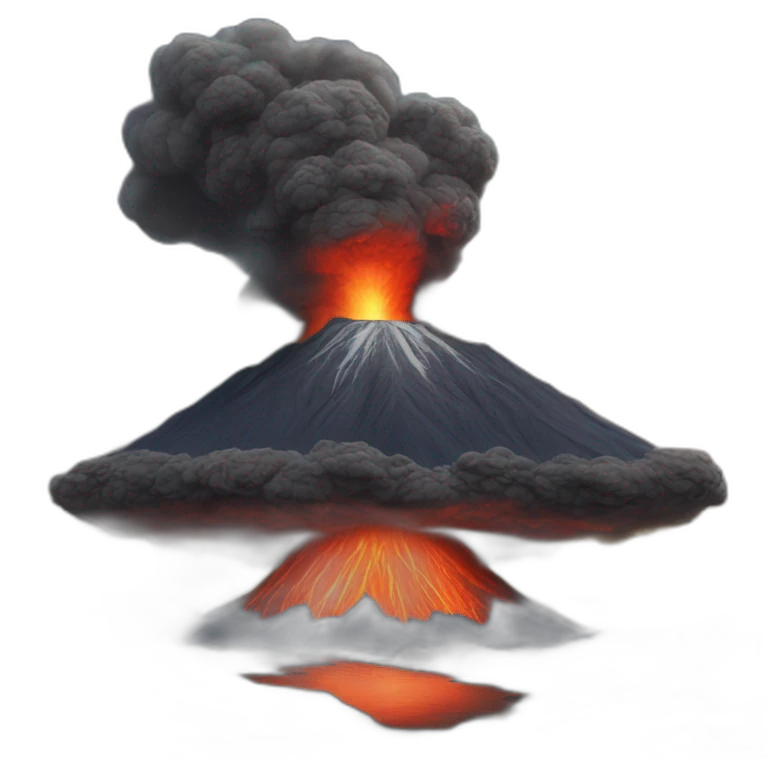 Volcan en éruption emoji