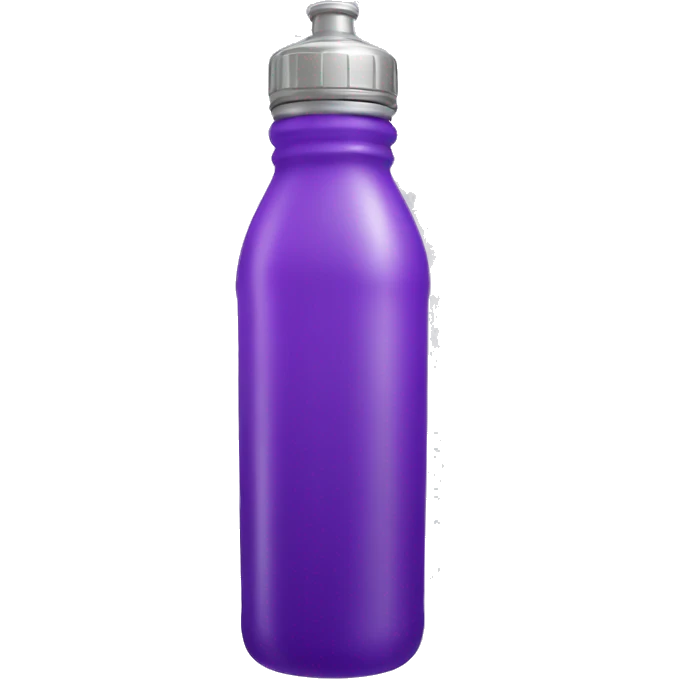 Waterbottle purple silver cap emoji
