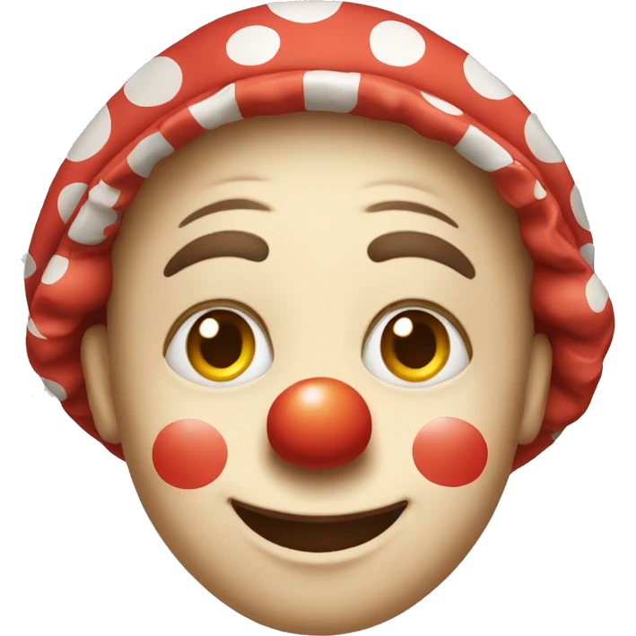 clown wearing a bonnet emoji