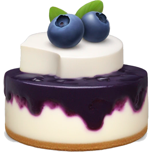 Blueberry cheesecake emoji