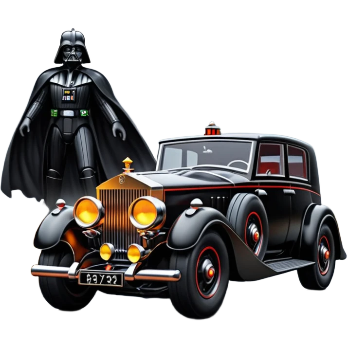    Hot wheels Darth Vader themed 1934 Rolls Royce scary Halloween monster rc car on  dark raining road  emoji