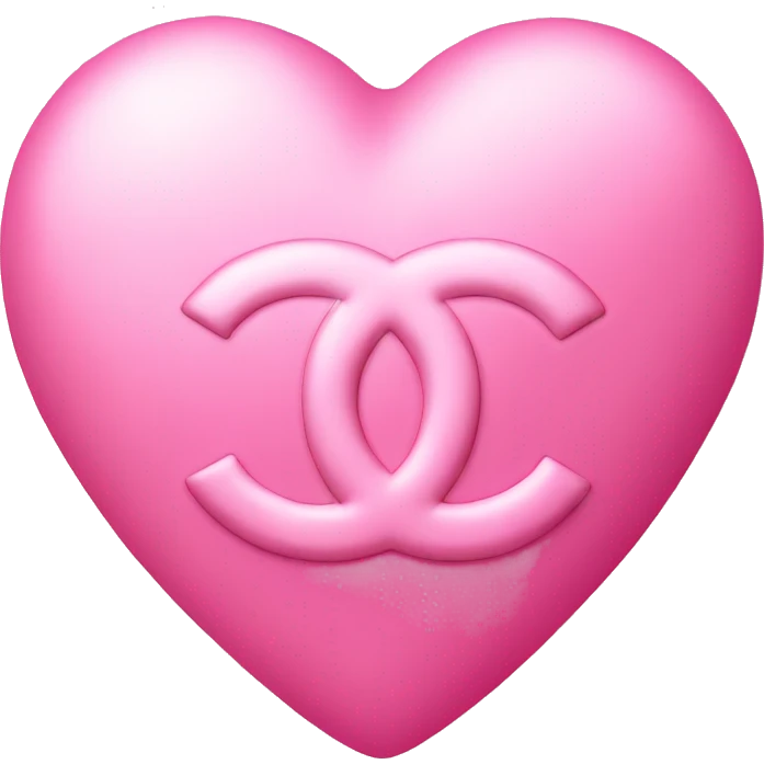 Pink Chanel heart emoji