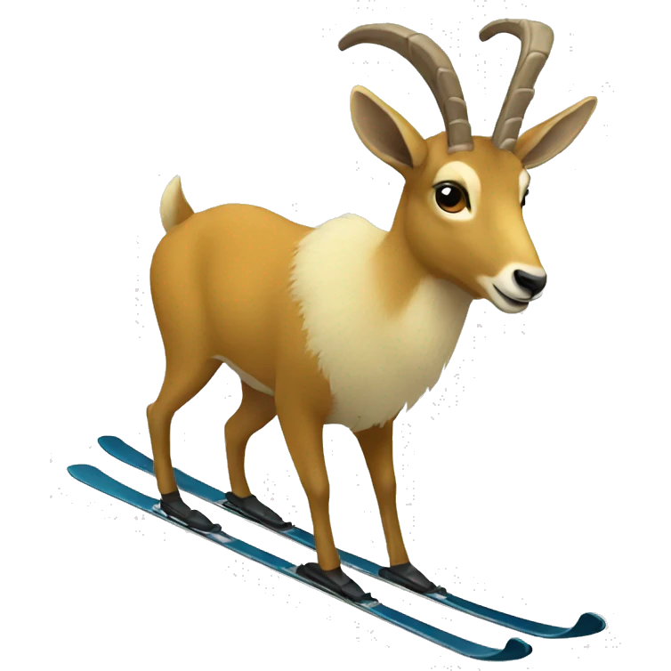 Chamois skiing emoji