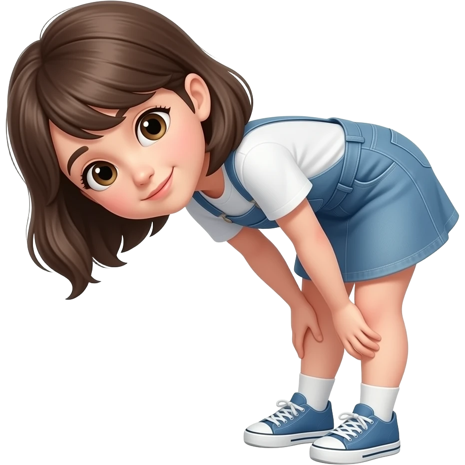 Girl bending over emoji