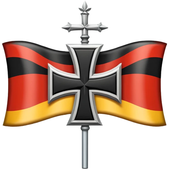 German empire with iron cross flag emoji