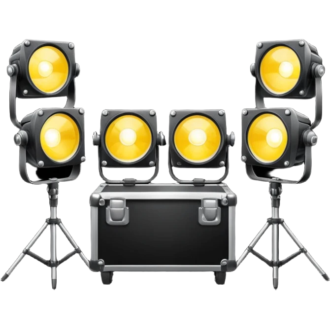 create a series of images for Theatre lighting equipment Inventory  emoji