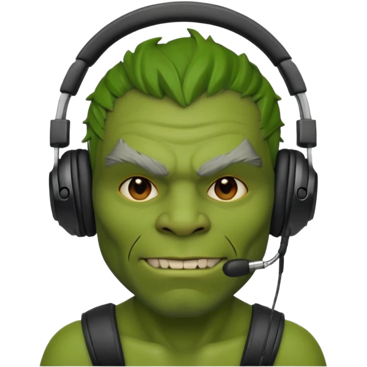 ork  man with headphones emoji