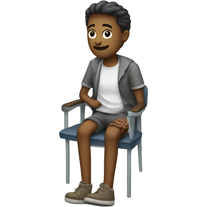 Brperson with a broken leg and cast emoji
