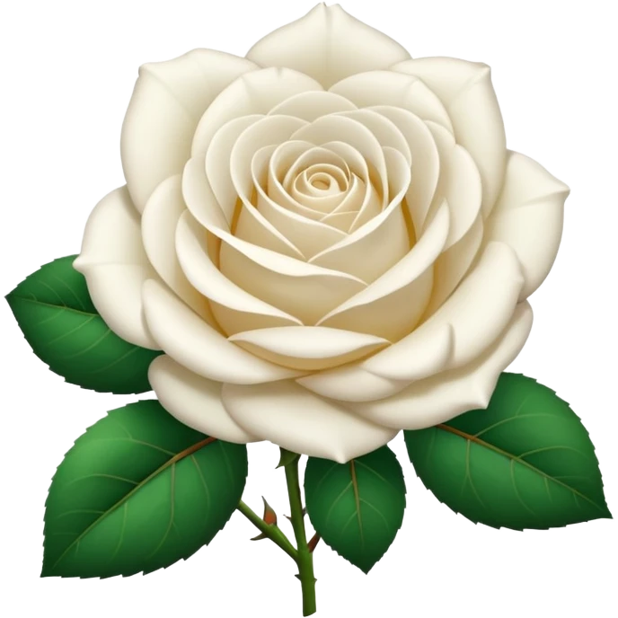 white rose, no green leaves emoji