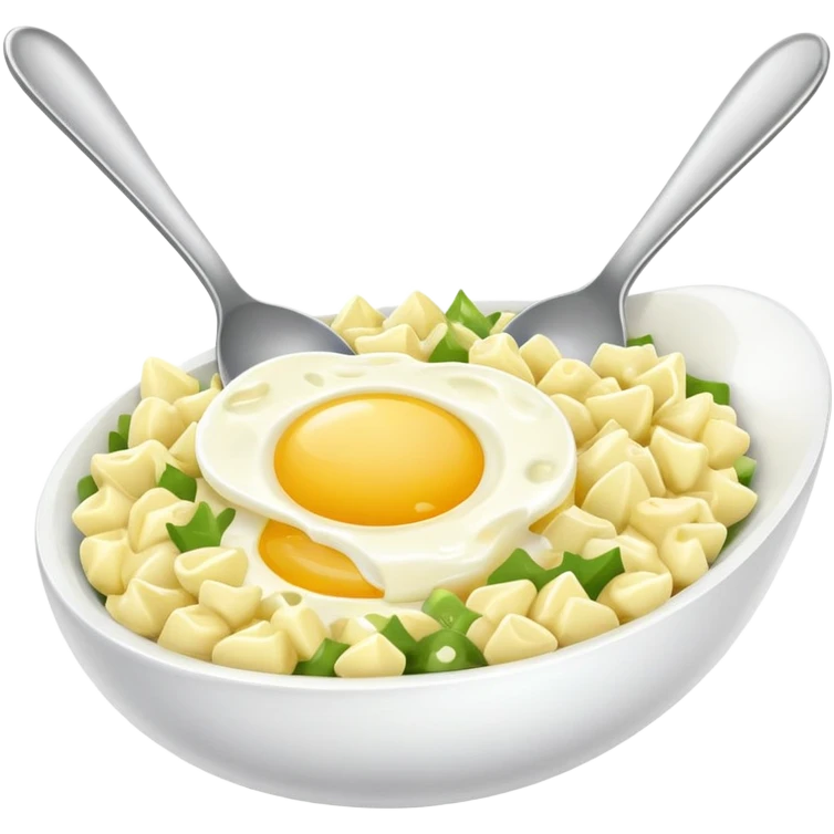 Spoon in a agg salad emoji