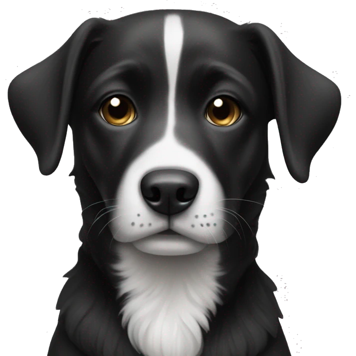 black&white dog emoji