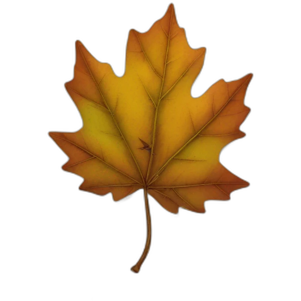 Castor sur une feuille d'érable emoji
