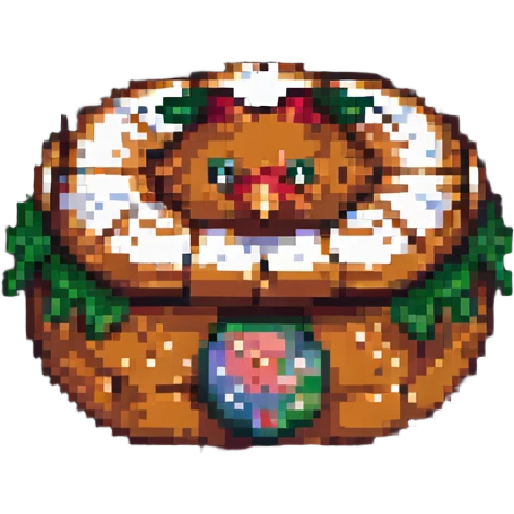 a chicken roll, pixel art style emoji
