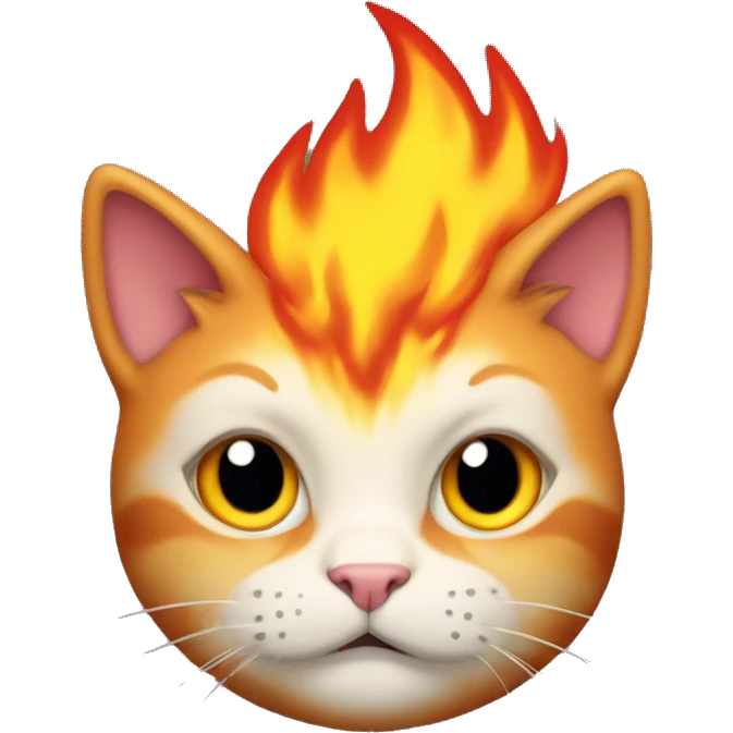 Fire cat  emoji